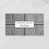 Carte De Visite Trippy Maze Carrés, Concessionnaire d'art (Devant)