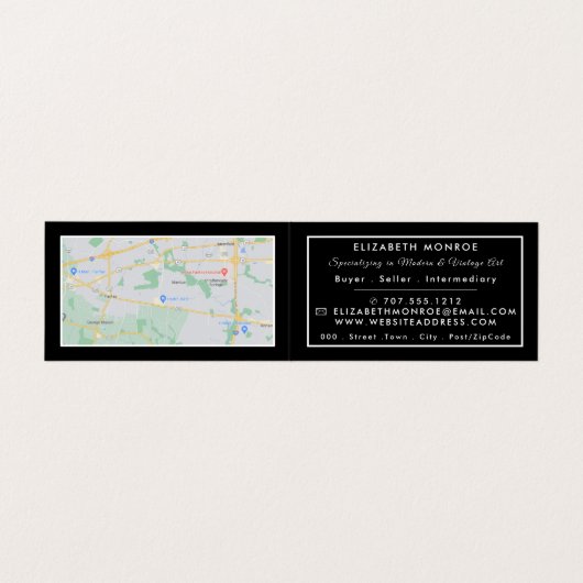 Carte De Visite Trippy Maze Motif, Concessionnaire d'art, détails (Intérieur déplié)