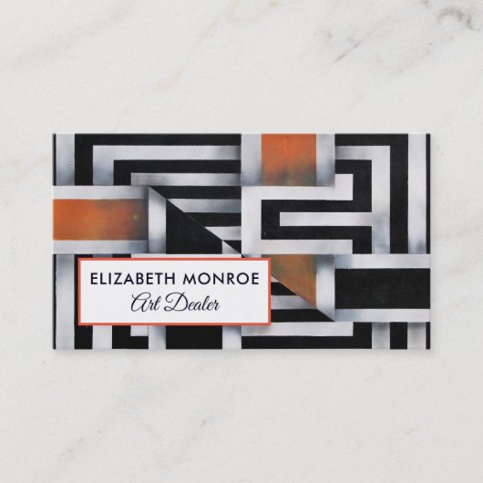 Carte De Visite Trippy Maze Motif, détaillant d'art (Devant)