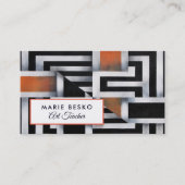 Carte De Visite Trippy Maze Motif, professeur d'art (Devant)