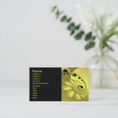 Carte De Visite Trippy Psychedelic Yellow Spiral fin Fractal (Debout devant)