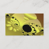 Carte De Visite Trippy Psychedelic Yellow Spiral fin Fractal (Dos)