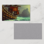 Carte De Visite Triptyque Whimsical Pirate Ship (Devant / Derrière)
