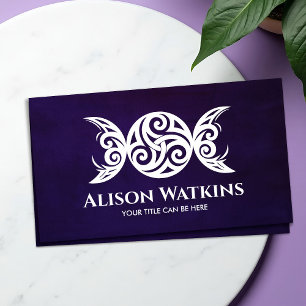 Carte De Visite Triskele blanc - Triple Lune