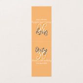 Carte De Visite Triste trente orange blanc simple rétro annonce d' (Extérieur déplié)