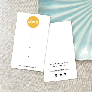 Carte De Visite Trois 3 Trous Écran d'oreille Écran Ajouter un log