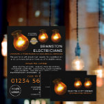 Carte De Visite Trois ampoules électriques, électricien<br><div class="desc">Trois ampoules,  Cartes de visite électriciens par The Carte de visite Store.</div>