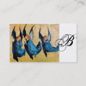 Carte De Visite TROIS ANGELS MONOGRAM, Sapphire Bleu Pearl Blanc (Dos)