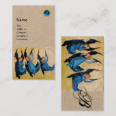 Carte De Visite TROIS ANGES MONOGRAMME, Blue Sapphire Kraft (Devant / Derrière)
