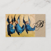 Carte De Visite TROIS ANGES MONOGRAMME, Blue Sapphire Kraft (Dos)