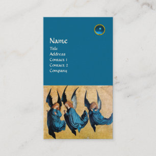 Carte De Visite TROIS ANGES MONOGRAMME, Sapphire Bleu