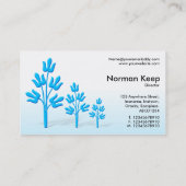 Carte De Visite Trois Arbres Bleus (Dos)