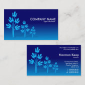 Carte De Visite Trois Arbres Bleus (Devant / Derrière)