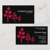 Carte De Visite Trois Arbres Crimson - Noir (Devant / Derrière)