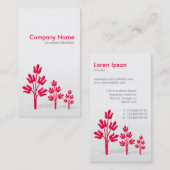 Carte De Visite Trois Arbres Crimson (Verticaux) (Devant / Derrière)