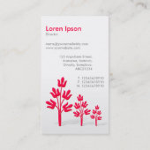 Carte De Visite Trois Arbres Crimson (Verticaux) (Dos)