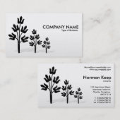 Carte De Visite Trois arbres - Noir et Blanc (Devant / Derrière)