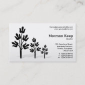Carte De Visite Trois arbres - Noir et Blanc II (Dos)