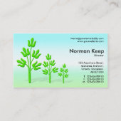 Carte De Visite Trois arbres verts - Printemps (Dos)