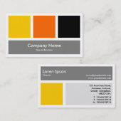 Carte De Visite Trois Carrés 01 (Devant / Derrière)