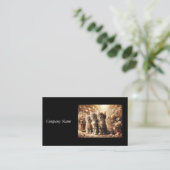 Carte De Visite Trois chatons Tabby adorables avec fleurs (Debout devant)