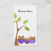 Carte De Visite Trois Chouettes (Dos)