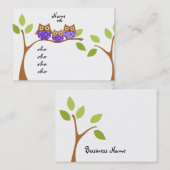 Carte De Visite Trois Chouettes (Devant / Derrière)