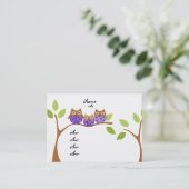 Carte De Visite Trois Chouettes (Debout devant)