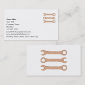 Carte De Visite Trois clés. Outils. Brown (Devant / Derrière)