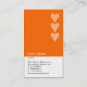 Carte De Visite Trois Coeurs (FF6600) (Dos)