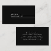 Carte De Visite Trois couleur moderne minimale 3A (Devant / Derrière)