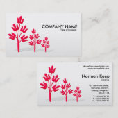 Carte De Visite Trois Crimson Trees (Devant / Derrière)