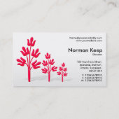 Carte De Visite Trois Crimson Trees (Dos)