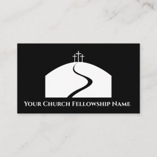 Carte De Visite Trois croix sur le logo de l'église Pasteur