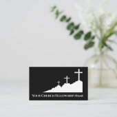 Carte De Visite Trois Croix sur Mound Logo2 Pasteur de l'église (Debout devant)