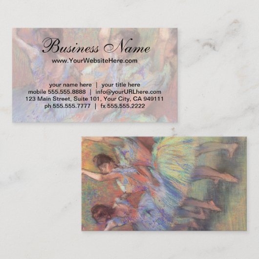Carte De Visite Trois Danseuses d'Edgar Degas (Devant / Derrière)