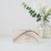 Carte De Visite Trois dimensions Beige Abstrait (Debout devant)