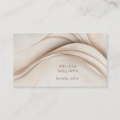 Carte De Visite Trois dimensions Beige Abstrait (Devant)