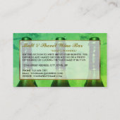 Carte De Visite Trois Écran À Bouteille, Bar À Vins Rétro (Dos)