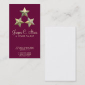 Carte De Visite Trois étoiles 3d (Devant / Derrière)