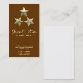 Carte De Visite Trois étoiles 3d (Devant / Derrière)