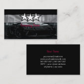 Carte De Visite Trois étoiles en noir arrière - plan Super CAR (Devant / Derrière)