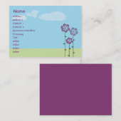 Carte De Visite Trois fleurs - Chubby (Devant / Derrière)