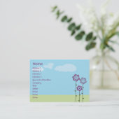 Carte De Visite Trois fleurs - Chubby (Debout devant)