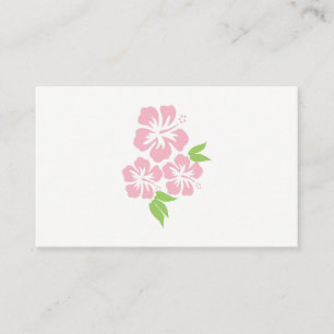 Carte De Visite Trois fleurs tropicales de ketmie rose