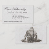 Carte De Visite Trois Grec classique de grâces/trois Muses (Devant / Derrière)