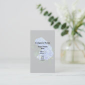 Carte De Visite Trois Hydrangea bleu (Debout devant)