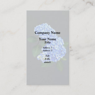 Carte De Visite Trois Hydrangea bleu