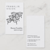 Carte De Visite Trois lunettes Vue optique (Devant / Derrière)