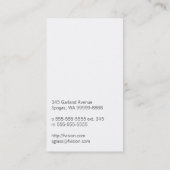 Carte De Visite Trois lunettes Vue optique (Dos)